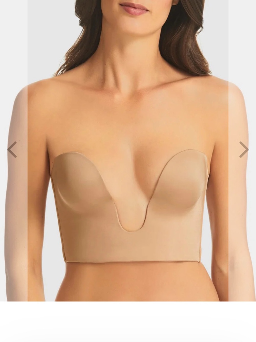 Finelines Refined Strapless Plunge Bustier - Nude
 Bra - Nude | size 32 C